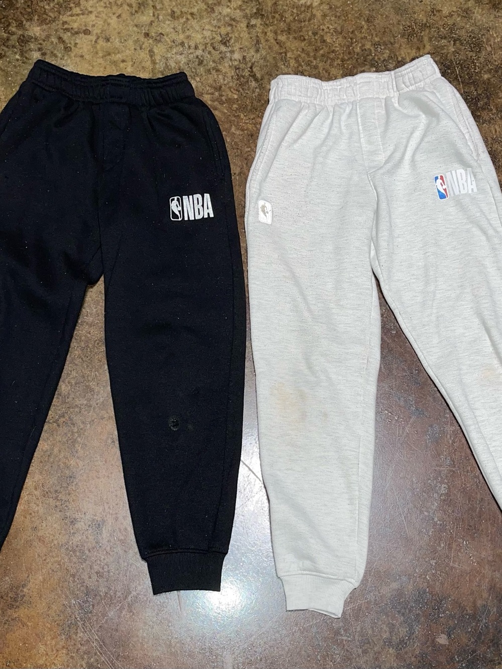 NBA Kids Jogger Pants in Black and Light Gray